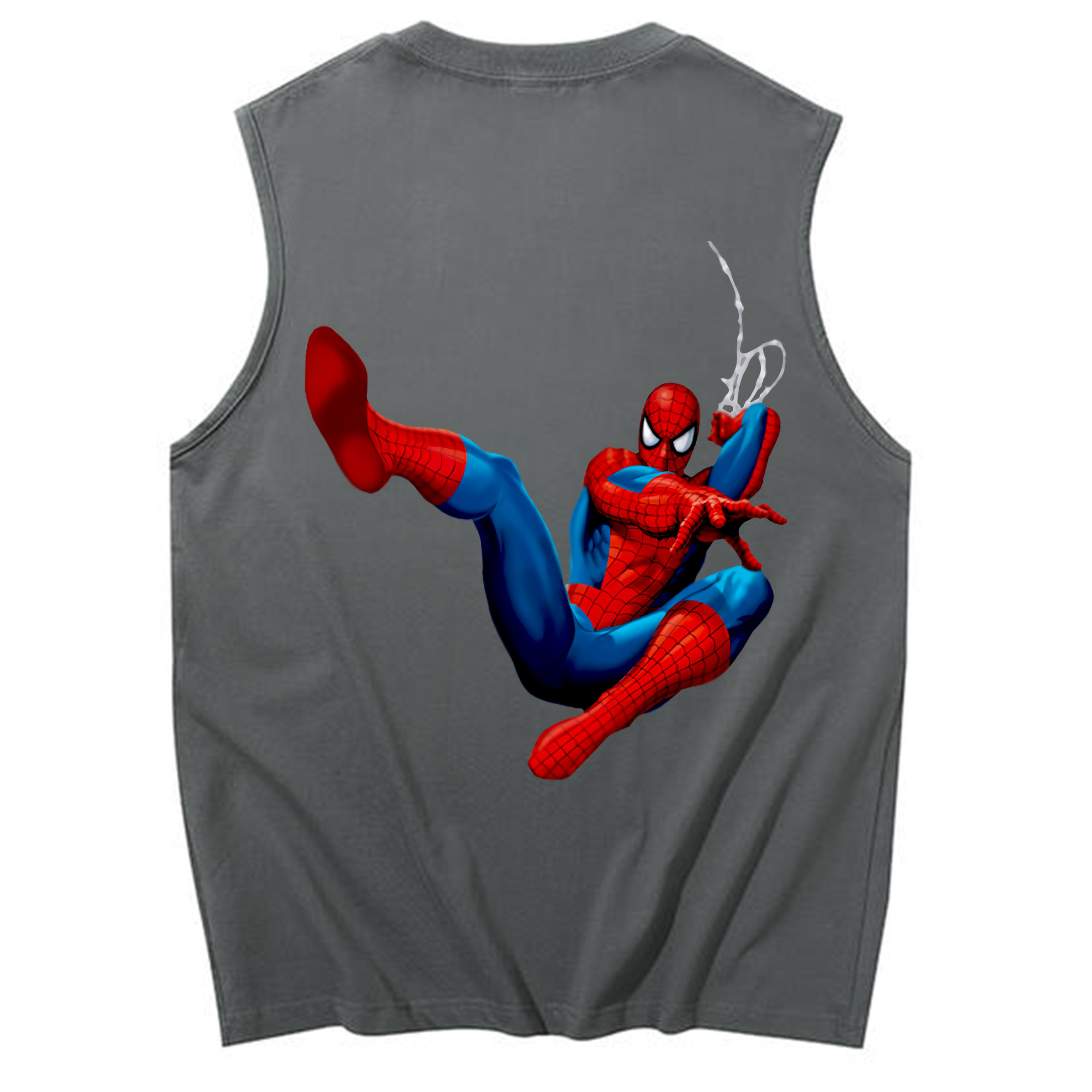 （画像用） Spider Man スパイダーマン コットン100％タンクトップ（背面プリント）